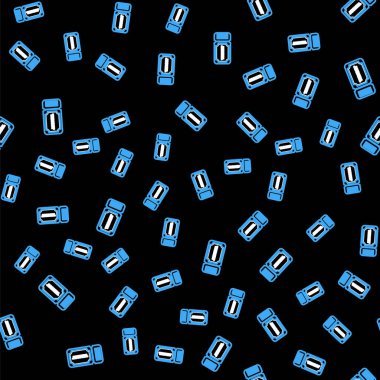 Bilet simgesi siyah arkaplanda izole edilmiş. Vektör