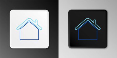 Hat Evi simgesi gri arkaplanda izole edildi. Ev sembolü. Renkli taslak konsepti. Vektör