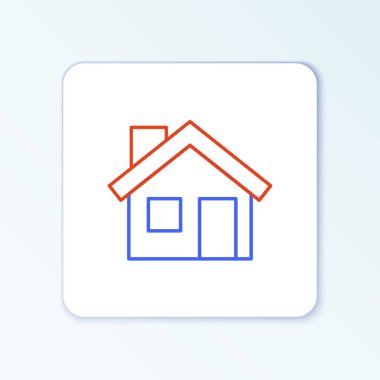 Hat Evi simgesi beyaz arkaplanda izole edildi. Ev sembolü. Renkli taslak konsepti. Vektör