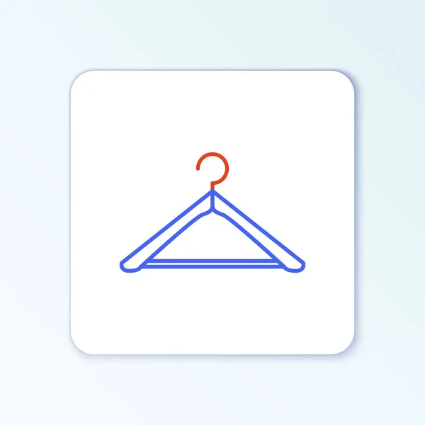 Line Hanger wardrobe icon isolated on white background. Cloakroom icon. Clothes service symbol. Laundry hanger sign. Colorful outline concept. Vector — Stock Vector