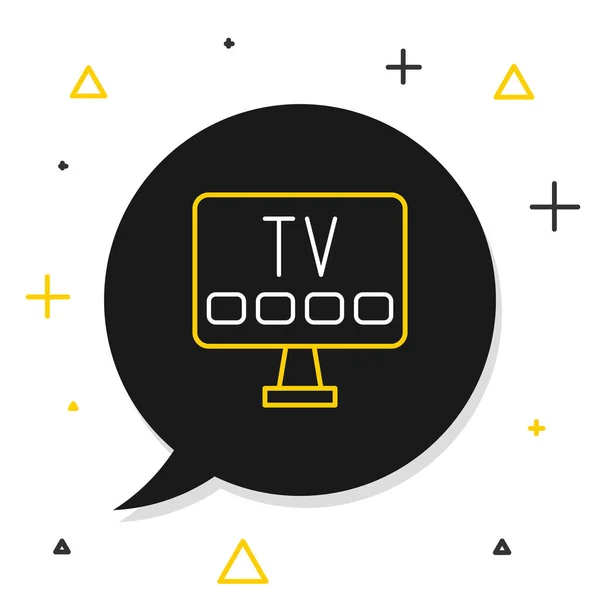 Linia Smart Tv ikona izolowana na białym tle. Znak telewizyjny. Kolorowy koncept. Wektor — Wektor stockowy