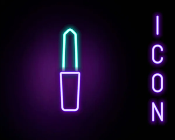 Gloeiende neon lijn Nagel bestand pictogram geïsoleerd op zwarte achtergrond. Manicure gereedschap. Kleurrijk concept. Vector — Stockvector