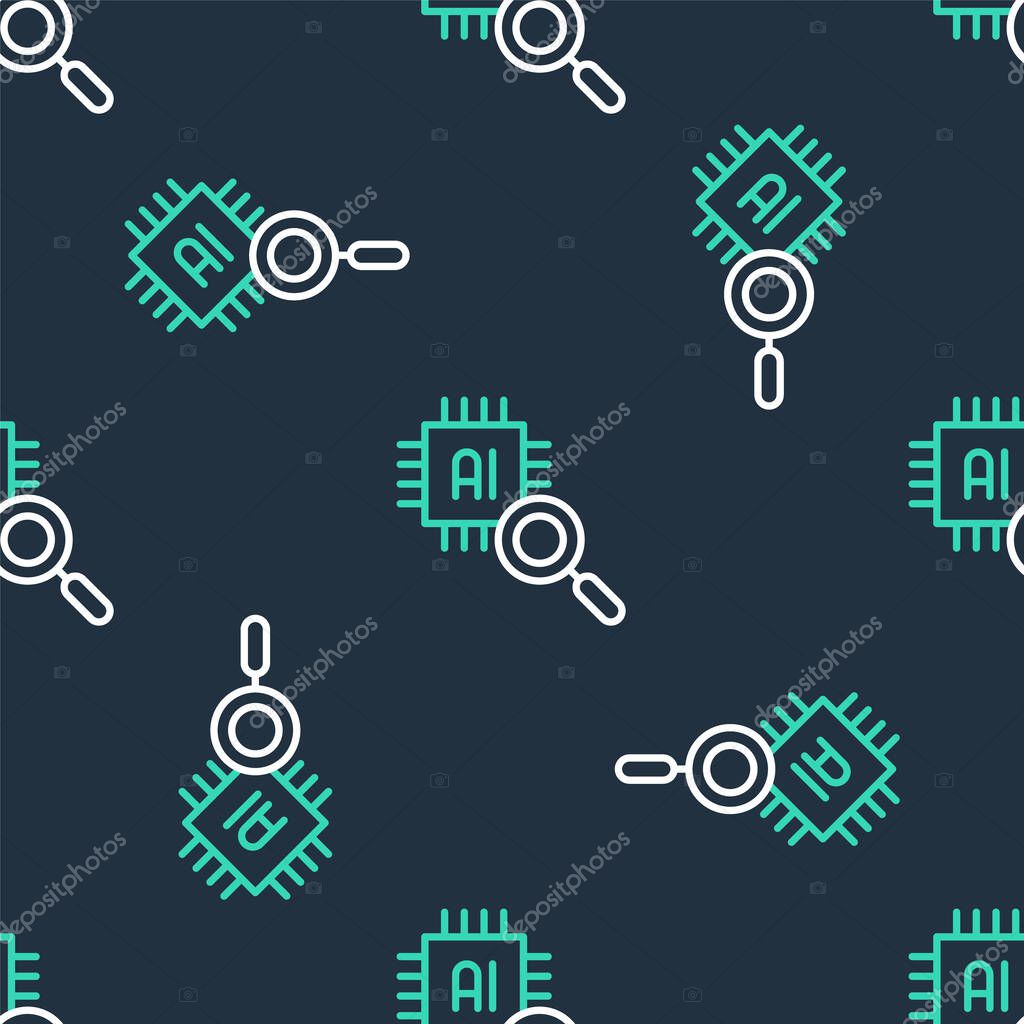 Vector illustration of Line Computer Processor Microcircuits 501961324