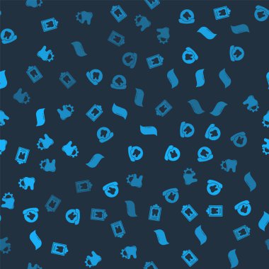 Diş kartını, çevrimiçi diş bakımını, diş macununu ve tedavi prosedürünü pürüzsüz kalıba göre ayarla. Vektör