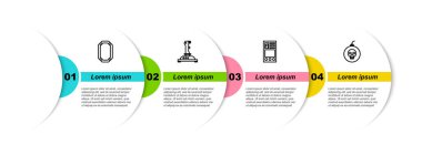 Poker masasını ayarla, atari makinası için Joystick, hesap ekranı oluştur ve bomba patlamaya hazır olsun. Ticari bilgi şablonu. Vektör