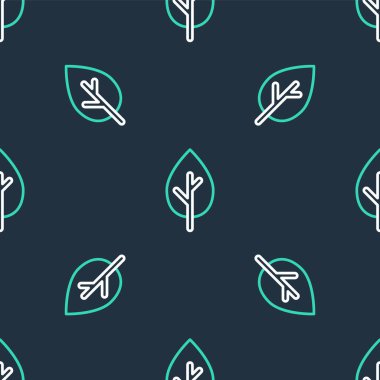 Çizgi Ağacı simgesi siyah arkaplanda izole edilmiş. Orman sembolü. Vektör