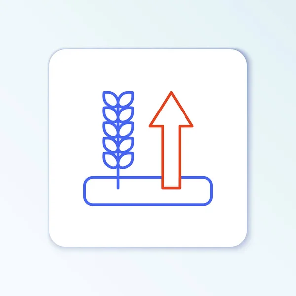 Линейные хлопья с рисом, пшеницей, кукурузой, овсянкой, ржаной, ячменной иконой изолированы на белом фоне. Символы пшеничного хлеба. Красочная концепция контура. Вектор — стоковый вектор