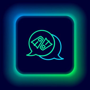 Siyah arka planda izole edilmiş yüzme ikonu için parlak neon çizgili plastik yüzgeçler. Dalış ekipmanları. Olağanüstü bir spor. Su altı ekipmanları. Renkli taslak konsepti. Vektör