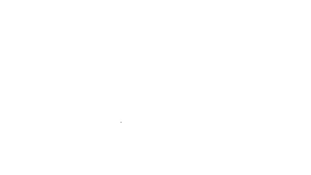 Linha preta ícone de download Nuvem isolado no fundo branco. Animação gráfica em movimento de vídeo 4K — Vídeo de Stock