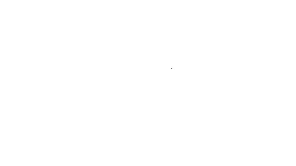 Linea nera Icona impermeabile isolata su sfondo bianco. Concetto di protezione resistente all'acqua o liquido. Animazione grafica 4K Video motion — Video Stock