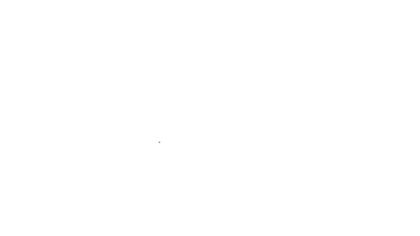 Línea negra Icono de porcentaje de gota de agua aislado sobre fondo blanco. Análisis de humedad. Animación gráfica de vídeo 4K — Vídeo de stock
