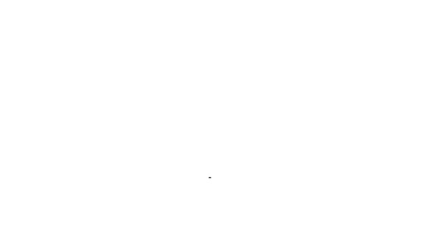 Documento del file 3DS della linea nera. Scarica 3ds icona pulsante isolato su sfondo bianco. Simbolo del file 3DS. Animazione grafica 4K Video motion — Video Stock