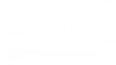 Siyah hat tren bileti ikonu beyaz arka planda izole edildi. Demiryolu ile seyahat et. 4K Video hareketli grafik canlandırması