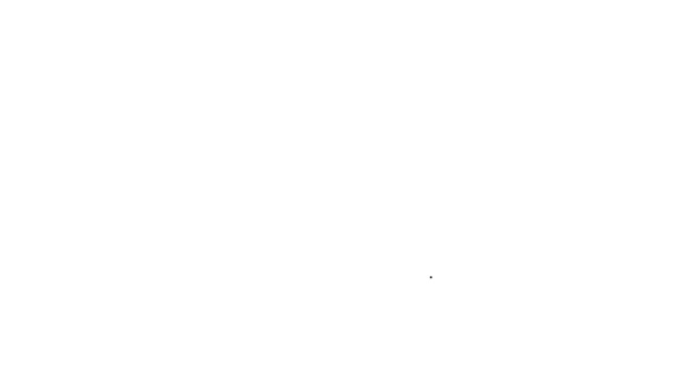 Černá čára Řeč bubliny s ikonou Otázka a vykřičník izolované na bílém pozadí. Značka FAQ. Kopírovat soubory, chatovat hlasovou bublinu a graf. Grafická animace pohybu videa 4K — Stock video