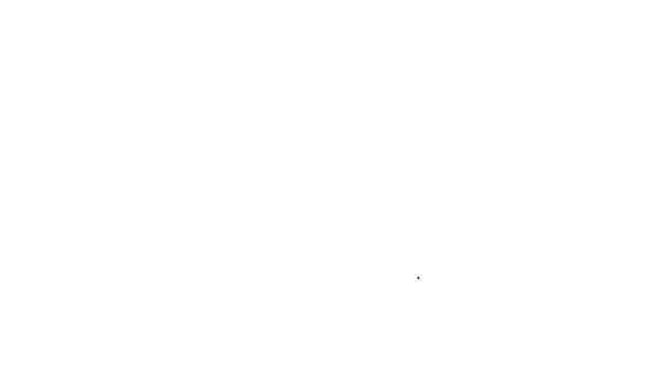 Linea nera Icona dei cacciaviti incrociati isolata su sfondo bianco. Simbolo strumento di servizio. Animazione grafica 4K Video motion — Video Stock