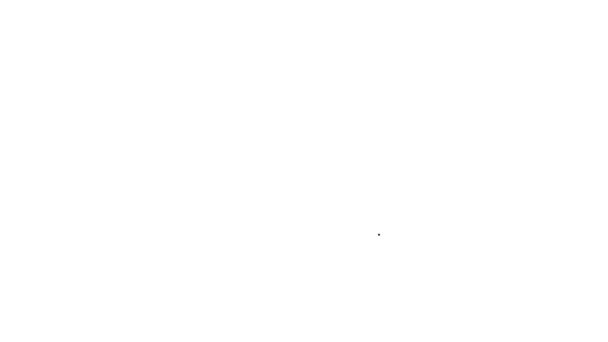 Schwarze Linie Haus mit Percant Discount Tag Symbol isoliert auf weißem Hintergrund. Haus Prozentsatz Zeichen Preis. Immobilien zu Hause. Kreditanteil-Symbol. 4K Video Motion Grafik Animation — Stockvideo