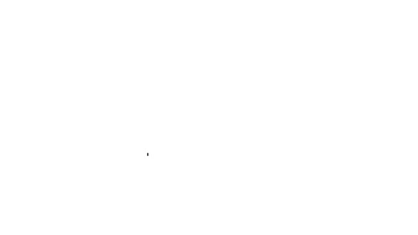 Linea nera icona del magazzino isolato su sfondo bianco. Animazione grafica 4K Video motion — Video Stock