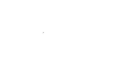 Siyah çizgi Dünya küresi, beyaz arka planda izole edilmiş tıbbi maske ikonu. 4K Video hareketli grafik canlandırması