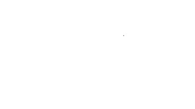 Güneş tutulmasının siyah çizgisi beyaz zemin üzerinde izole edilmiş. Tam sonar tutulması. 4K Video hareketli grafik canlandırması
