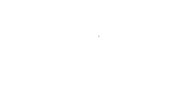Línea negra icono del premio Baloncesto aislado sobre fondo blanco. Animación gráfica de vídeo 4K — Vídeo de stock
