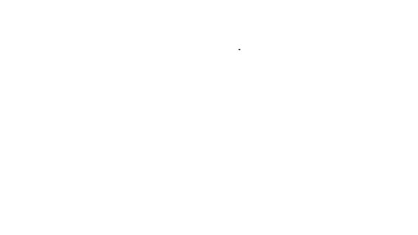 Czarna linia Lodówka ikona izolowana na białym tle. Lodówka z zamrażarką. Technika i urządzenia gospodarstwa domowego. 4K Animacja graficzna ruchu wideo — Wideo stockowe
