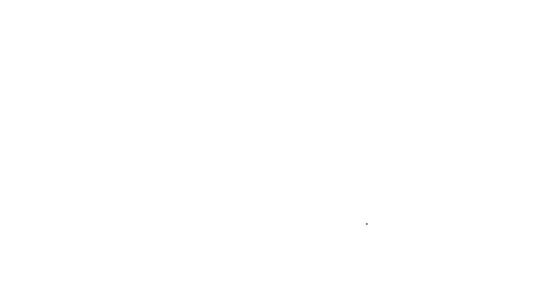 Μαύρη γραμμή Ζόντιακ Ζόντιακ σύμβολο εικονίδιο απομονώνονται σε λευκό φόντο. Αστρολογική συλλογή ωροσκοπίων. 4K Γραφική κίνηση κίνησης βίντεο — Αρχείο Βίντεο