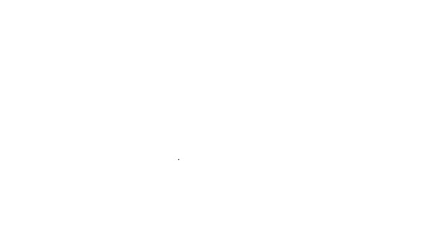 Linea nera Icona polvere isolata su sfondo bianco. Animazione grafica 4K Video motion — Video Stock