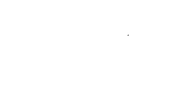 Μαύρη γραμμή Στήθος συρταριών εικονίδιο που απομονώνεται σε λευκό φόντο. 4K Γραφική κίνηση κίνησης βίντεο — Αρχείο Βίντεο