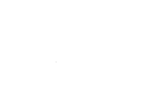 Linea nera Simbolo di Amour con l'icona del cuore e della freccia isolato su sfondo bianco. Segno d'amore. Simbolo di San Valentino. Animazione grafica 4K Video motion — Video Stock