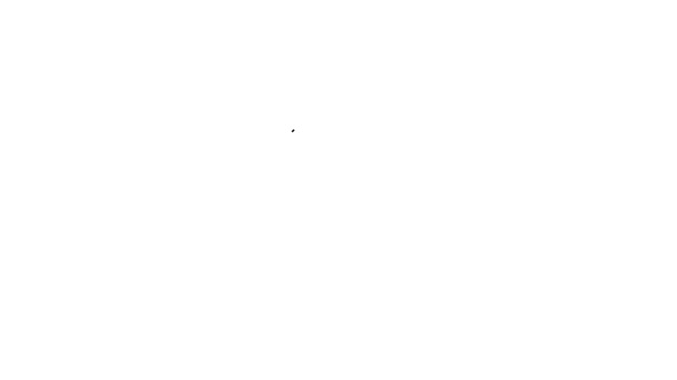 Černá čára Žádná plastová láhev ikona izolované na bílém pozadí. Grafická animace pohybu videa 4K — Stock video