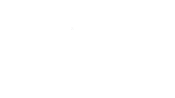 Zwarte lijn Browser instelling pictogram geïsoleerd op witte achtergrond. Aanpassen, service, onderhoud, reparatie, reparatie. 4K Video motion grafische animatie — Stockvideo