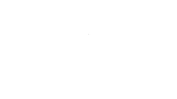 Μαύρη γραμμή εβραϊκή εικόνα βιβλίο torah απομονώνονται σε λευκό φόντο. Στο εξώφυλλο της Βίβλου είναι η εικόνα του Άστρου του Δαβίδ. 4K Γραφική κίνηση κίνησης βίντεο — Αρχείο Βίντεο