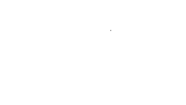 Línea negra Icono del gráfico de pruebas Eye aislado sobre fondo blanco. Póster para pruebas de visión en estudio oftálmico. Carta de Snellen. Animación gráfica de vídeo 4K — Vídeo de stock