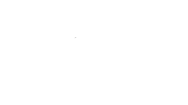Línea negra Icono de cambio de marchas aislado sobre fondo blanco. Icono de transmisión. Animación gráfica de vídeo 4K — Vídeos de Stock