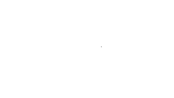 Fekete vonal zsidó Tóra könyv ikon elszigetelt fehér háttérrel. Mózes Pentateuch-ja. A Biblia borítóján Dávid Csillagának képe látható. 4K Videó mozgás grafikus animáció — Stock videók