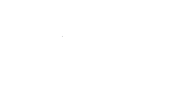 Black Line Telefon Reparaturservice Symbol isoliert auf weißem Hintergrund. Anpassung, Service, Einstellung, Wartung, Reparatur, Reparatur. 4K Video Motion Grafik Animation — Stockvideo