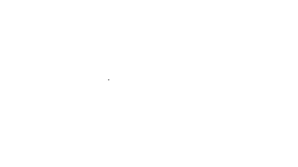 Schwarze Linie Heiliges Buch des Korans Ikone isoliert auf weißem Hintergrund. Muslimischer Feiertag, Eid Mubarak, Eid al-fitr, Ramadan Kareem. 4K Video Motion Grafik Animation — Stockvideo