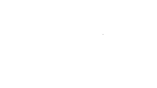 Черная линия электрическая беспроводная отвертка значок изолирован на белом фоне. Электрическая дрель. Инструмент ремонта. Видеографическая анимация 4K — стоковое видео
