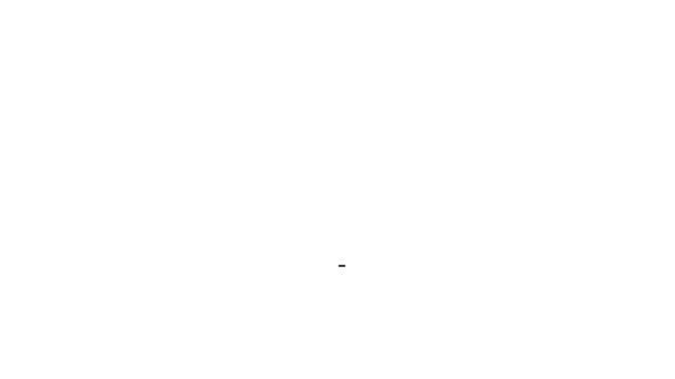 Ligne noire Icône des fichiers du navigateur isolé sur fond blanc. Animation graphique de mouvement vidéo 4K — Video