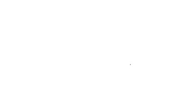Beyaz arkaplanda siyah çizgi makarnalı kurabiye ikonu var. Makarna tatlı fırın. 4K Video hareketli grafik canlandırması