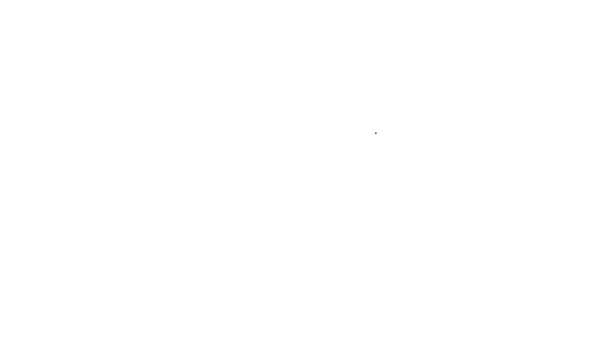 Línea negra Icono de grupo Usuarios aislados sobre fondo blanco. Icono de grupo de personas. Símbolo avatar de negocios - icono de perfil de los usuarios. Animación gráfica de vídeo 4K — Vídeo de stock