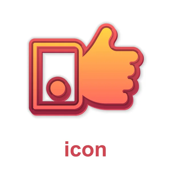 Mano dorada como icono aislado sobre fondo blanco. Vector — Vector de stock