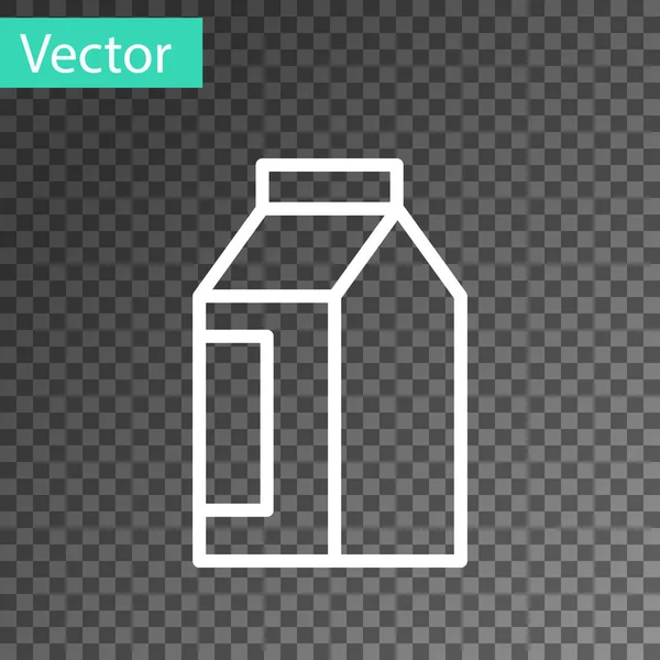 Línea blanca Bolsa de granos de café icono aislado sobre fondo transparente. Vector — Vector de stock