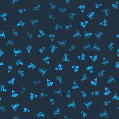 Tequila şişesi, Nachos, Chichen Itza 'yı Maya' da ve Pinata 'yı dikişsiz kalıba sokun. Vektör