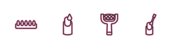 잘못 된 손톱 , Nail file, Manicure and manicure icon 을 정렬하 세요. Vector — 스톡 벡터