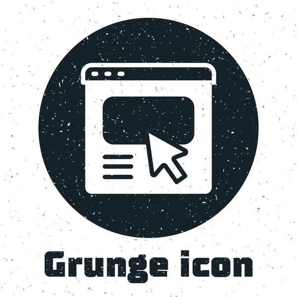 Grunge UI oder UX Design Icon isoliert auf weißem Hintergrund. Monochrome Vintage-Zeichnung. Vektor — Stockvektor