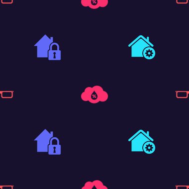 Akıllı ev ayarları, korunan ev, rutubet ve gözlük ayarları kusursuz. Vektör