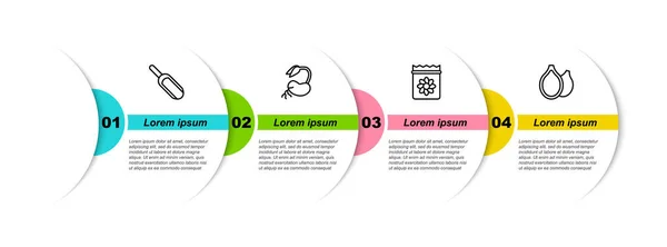 将面粉、芽、植物种子和南瓜排成一行.业务信息模板。B.病媒 — 图库矢量图片
