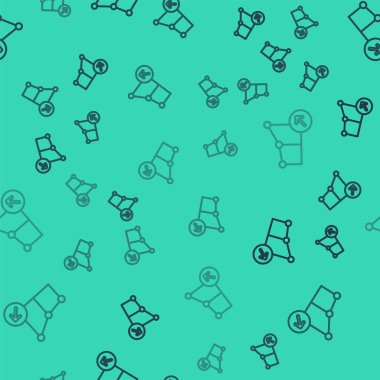 Siyah çizgi Finansal büyüme ikonu yeşil arka planda izole edilmiş pürüzsüz desen. Gelirleri arttırıyorum. Vektör