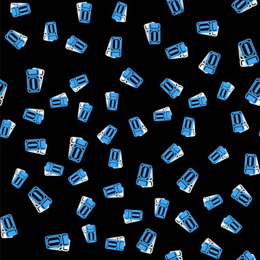 Bilet simgesi siyah arkaplanda izole edilmiş. Vektör